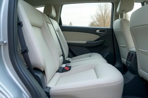 Before and after of a car interior cleaning