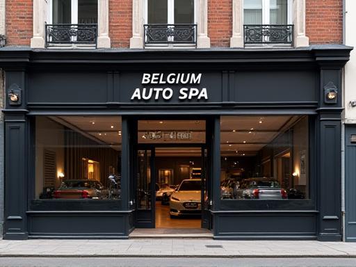 Exterior view of the Belgium Auto Spa building
