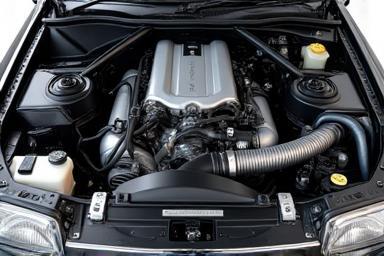 Clean car engine bay